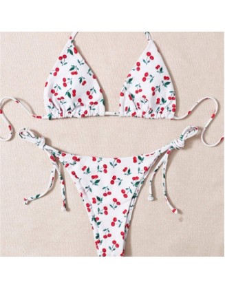 Holiday Split Halter Bikini